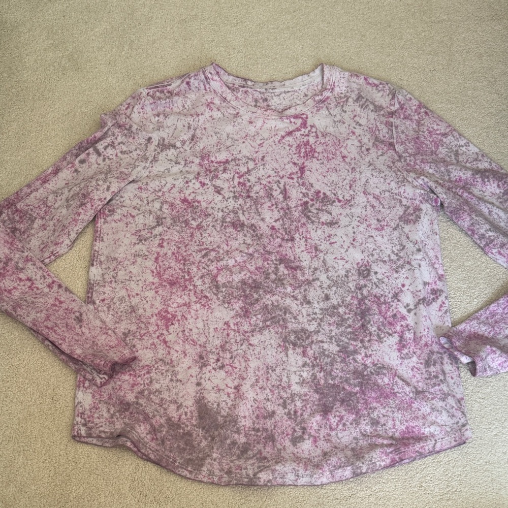 Women's lululemon Pink and Gray Long Sleeve Top